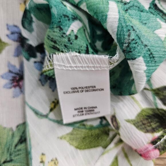 Chenault Tassel Top Womens Small Floral Bloomcore Spring Boho Hippie Vibrant - Picture 10 of 13